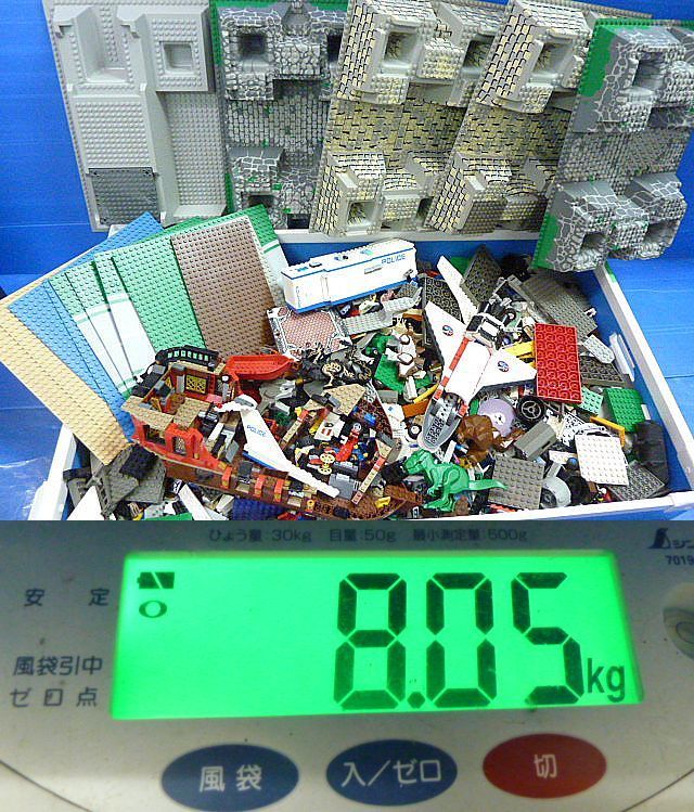 t961 ジャンク 現状品　レゴ LEGO　ブロック パーツ 様々 まとめ　約8㎏前後 セット 大量　種類様々　レゴブロック 人形/プレート/土台 等_画像1