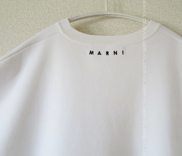 マルニMARNIバック刺繍ロゴ テクニカル ジャージー コットン ブレンド