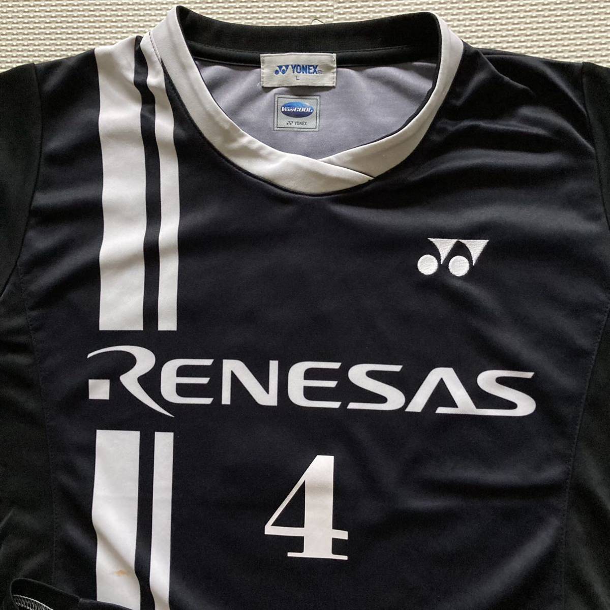 バトミントン 日本代表 RENESAS ルネサス 福万商子選手 実使用 ユニフォーム YONEX ヨネックス L _画像3