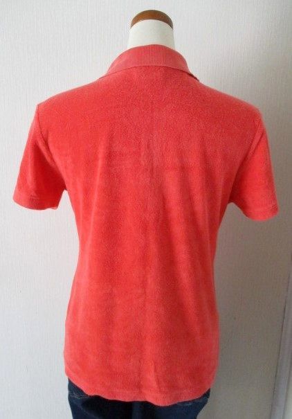 ★ レディース ラコステ LACOSTE デザイン 吸収性のある パイル地 半袖 ポロシャツ ４２サイズ （Lサイズ） オレンジ _画像4