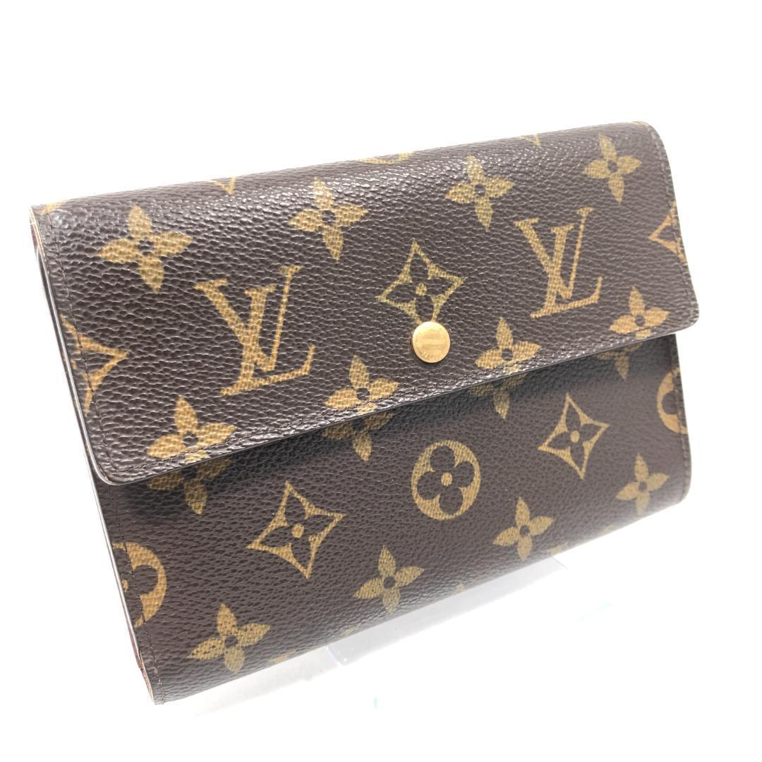 ルイヴィトン LOUIS VUITTON 長財布 茶色 モノグラム 匿名配送