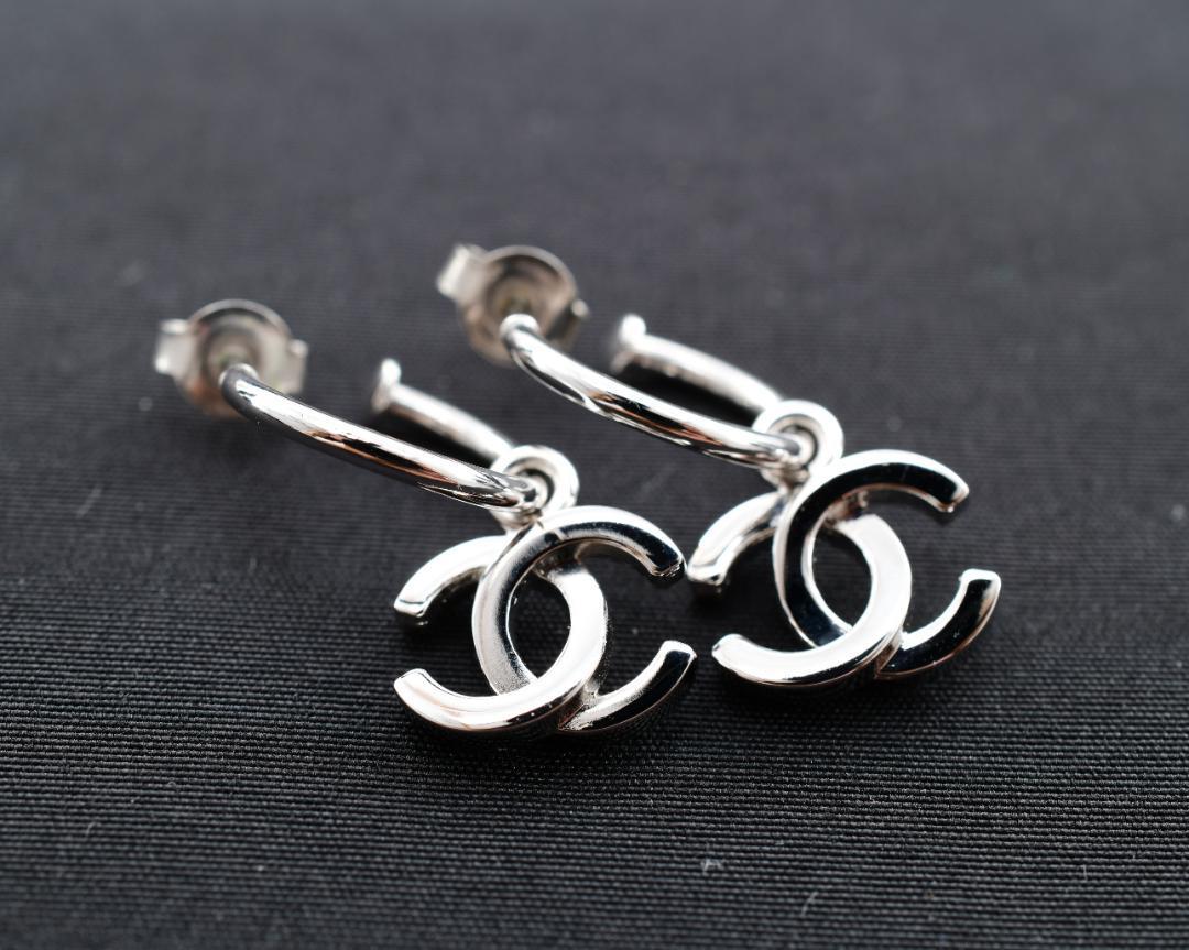シャネル CHANEL ピアス リング風ピアス ココマーク シルバー シンプル