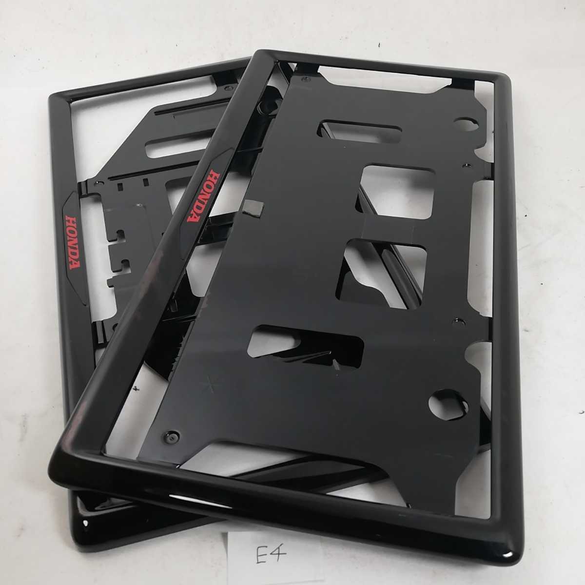 ホンダ 純正品 #E4 ナンバープレート枠 ブラック 前後2枚セット 希少 良品 4