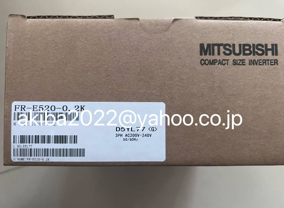 新品★MITSUBISHI/ 三菱 　インバーター FR-E520-0.2K　保証6ヶ月_画像1