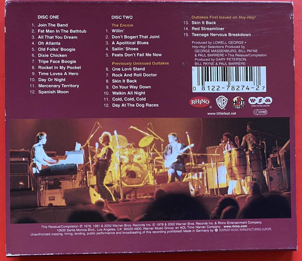 【2CD】LITTLE FEAT「WAITING FOR COLUMBUS」リトル・フィート 輸入盤 2枚組 ボーナストラックあり全27曲 [09241100]_画像2