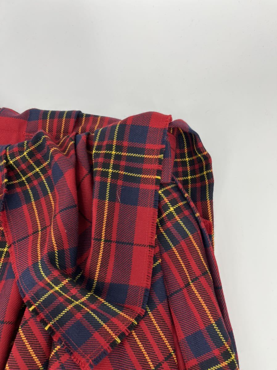希少 /美品/変形/COMME des GARCONS/ウール チェック サルエルパンツ/SS/コムデギャルソン ボトムス tricot トリコ junya watanabe パンツ