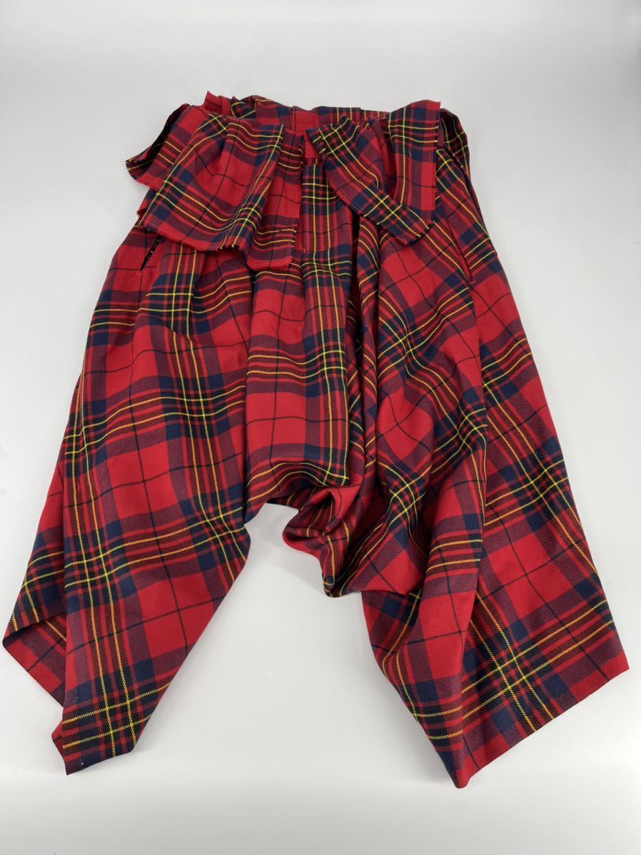 希少 /美品/変形/COMME des GARCONS/ウール チェック サルエルパンツ/SS/コムデギャルソン ボトムス tricot トリコ junya watanabe パンツ