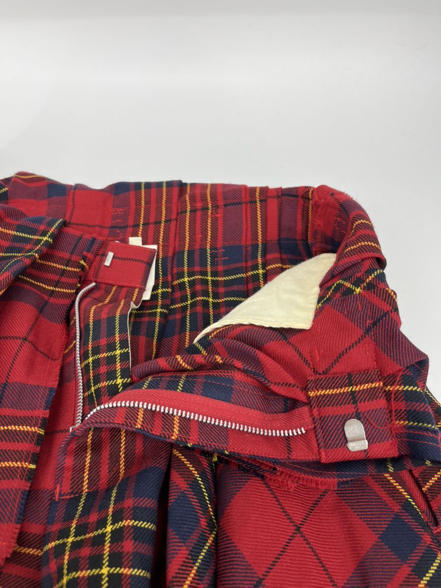 希少 /美品/変形/COMME des GARCONS/ウール チェック サルエルパンツ/SS/コムデギャルソン ボトムス tricot トリコ junya watanabe パンツ