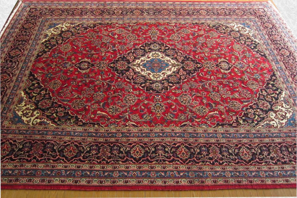 ペルシャ絨毯 マシャド産 342×300cm - カーペット