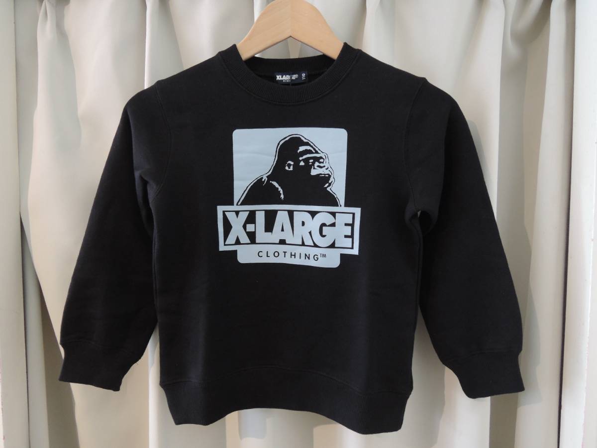 X-LARGE エクストララージ Kids OG ゴリラ クルーネック スウェット ブラック キッズ 110 XLARGE 秋冬最新作 送料込_画像1