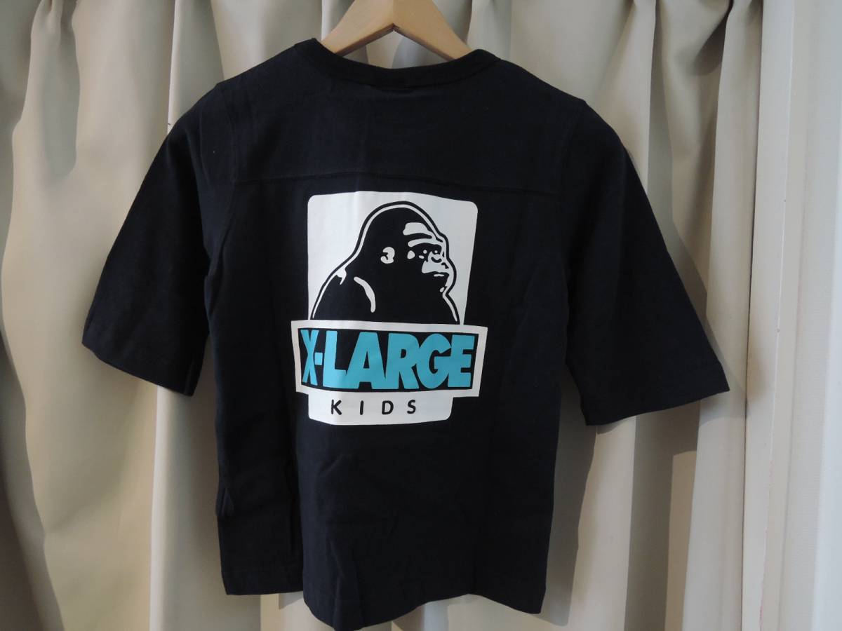 X-LARGE エクストララージ Kids CHAMPION ロゴ＆OGゴリラ H/S Tシャツ 黒140 最新人気品　送料込　値下げしました_画像2