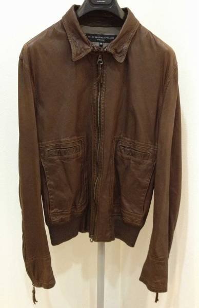 国内外の人気 MARCELLO ブラウン レザージャケット PAMPALONI Lサイズ 国内外の人気 MARCELLO ブラウン レザージャケット PAMPALONI Lサイズ