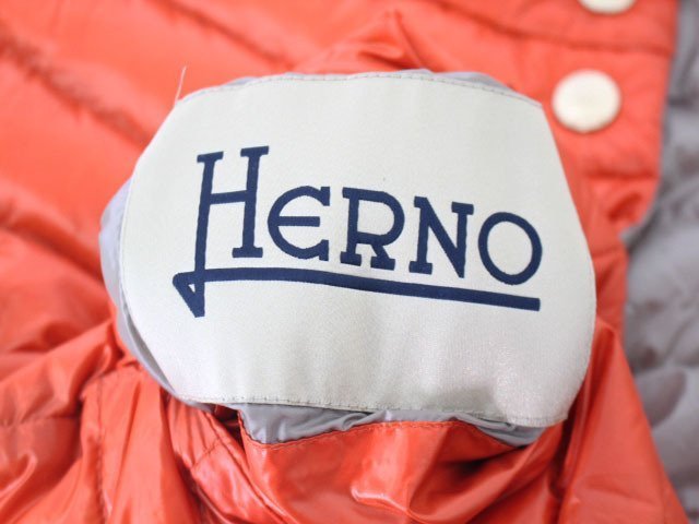 新品同様】【美品】ヘルノ HERNO リバーシブル半袖ダウンジャケット 48