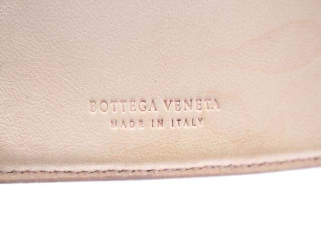  Bottega Veneta BOTTEGA VENETA сетка раунд Zip 2. складывать кошелек 114074 розовый 