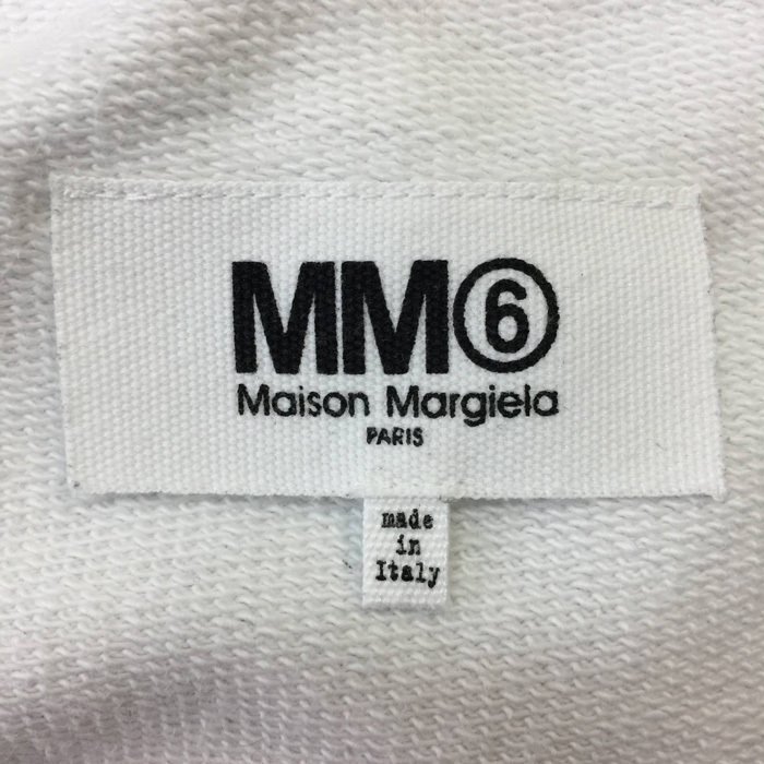 マルタン マルジェラ Martin Margiela エムエムシックス MM6 18SS カットオフ 半袖 スウェットシャツ トレーナー 綿100％ S ホワイト_画像3