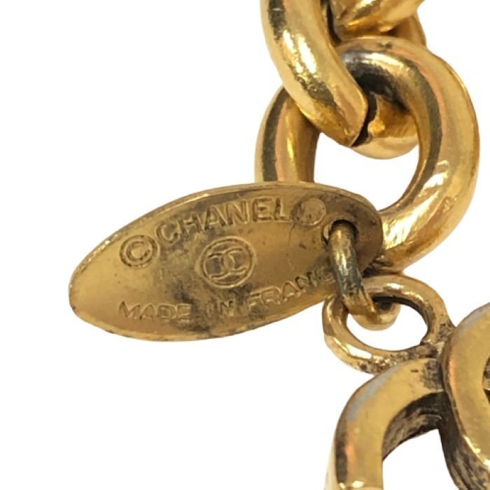 買い格安 CHANEL ゴールド ロゴ バックル 総柄 ブレスレット ココ