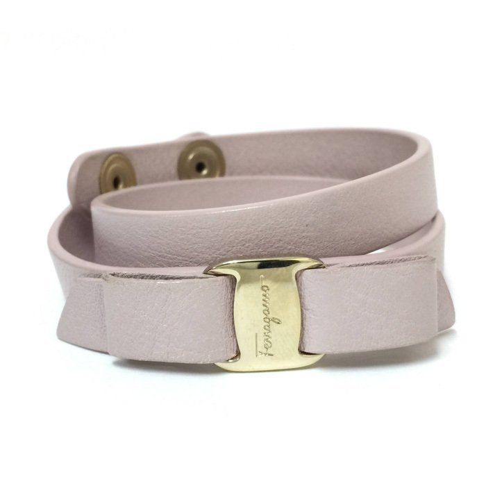 海外ブランド ブレスレット ヴァラリボン Ferragamo Salvatore 【美品】フェラガモ 2連 ピンク レザー その他 海外ブランド ブレスレット ヴァラリボン Ferragamo Salvatore 【美品】フェラガモ 2連 ピンク レザー その他