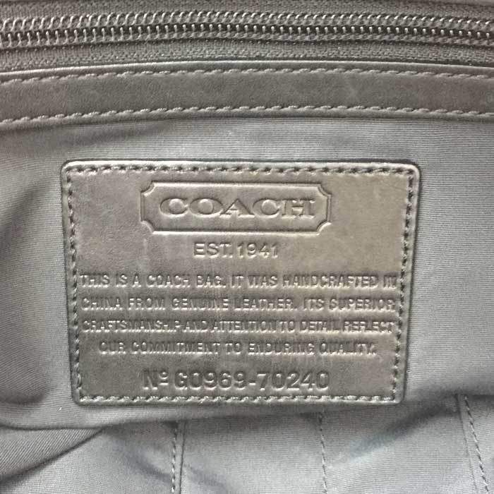 コーチ COACH ラムレザー2WAYハンドバッグ ブラック_画像6