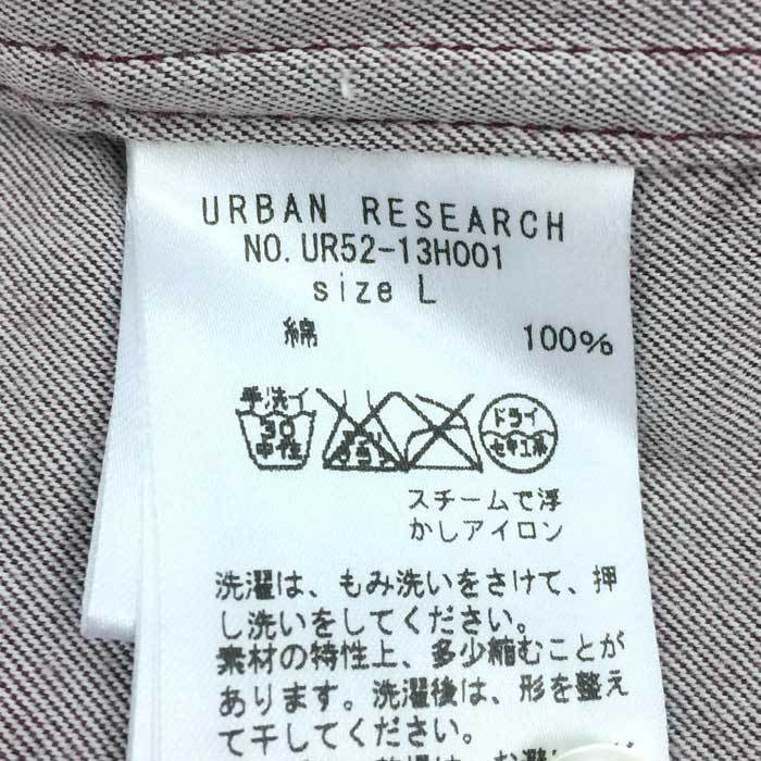 アーバンリサーチ URBAN RESEARCH 長袖シャツ L ボルドー_画像4