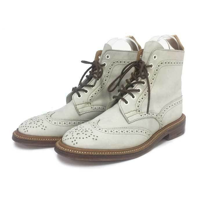 【美品】トリッカーズ Trickers カントリーブーツ L2508 5 4 アイボリー_画像1