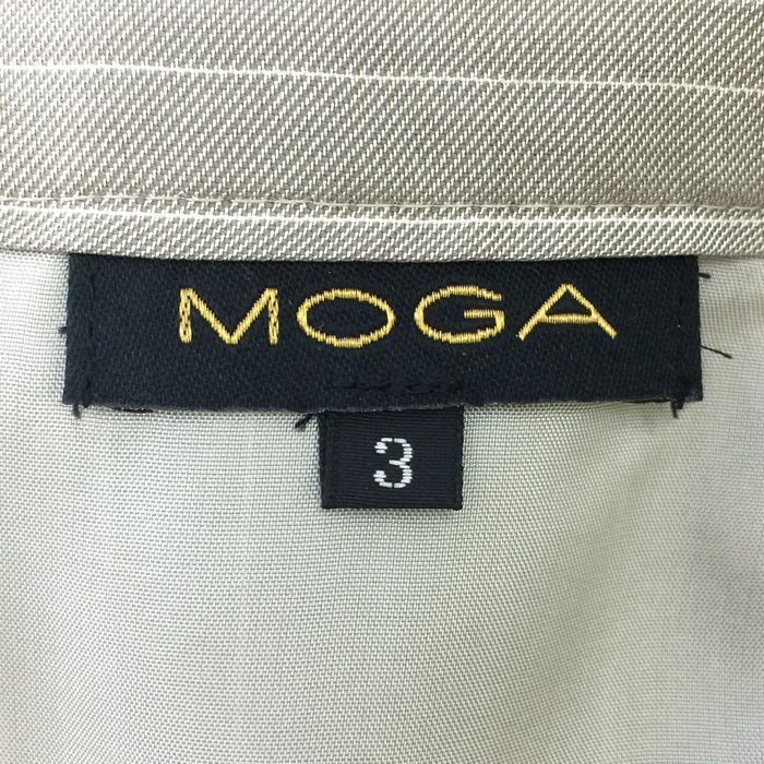  Moga MOGA skirt suit setup shoulder pad entering size 3 gray ju stripe pattern 