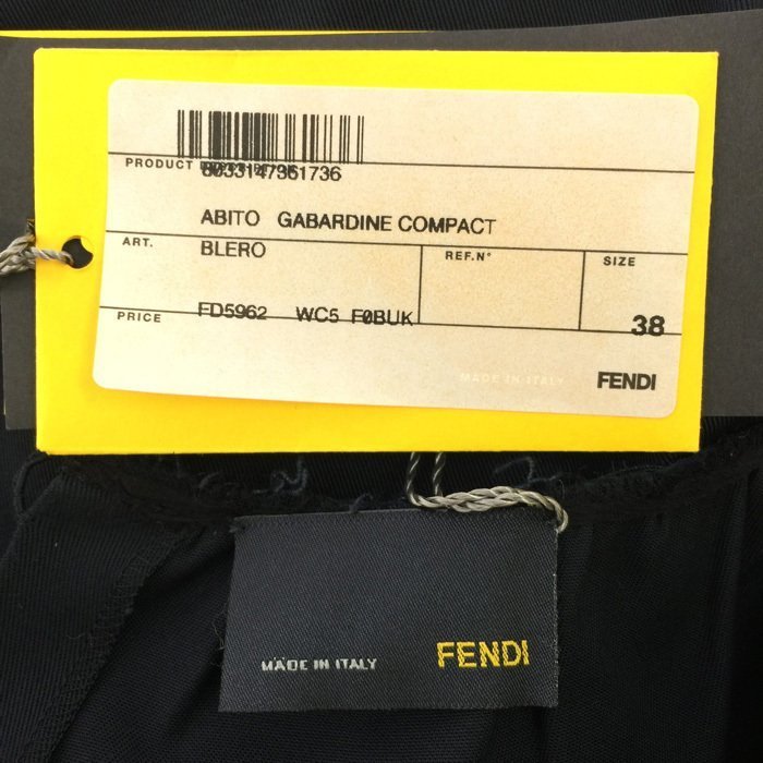 [ as good as new ][ beautiful goods ] Fendi FENDI no sleeve One-piece size 38 dark blue 