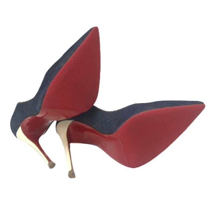 人気No.1】 Christian ルブタン クリスチャン Louboutin ブルー ヒール
