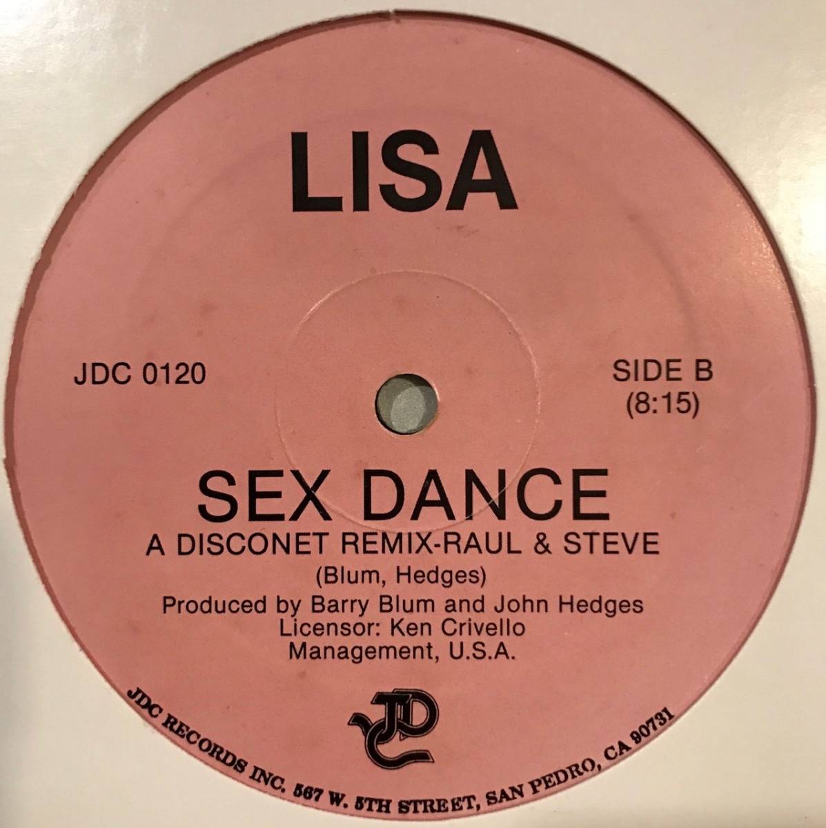 ■LISA / SEX DANCE (A DISCONET REMIX)■JDC-0120■EURO BEAT/HI-NRG■_画像1