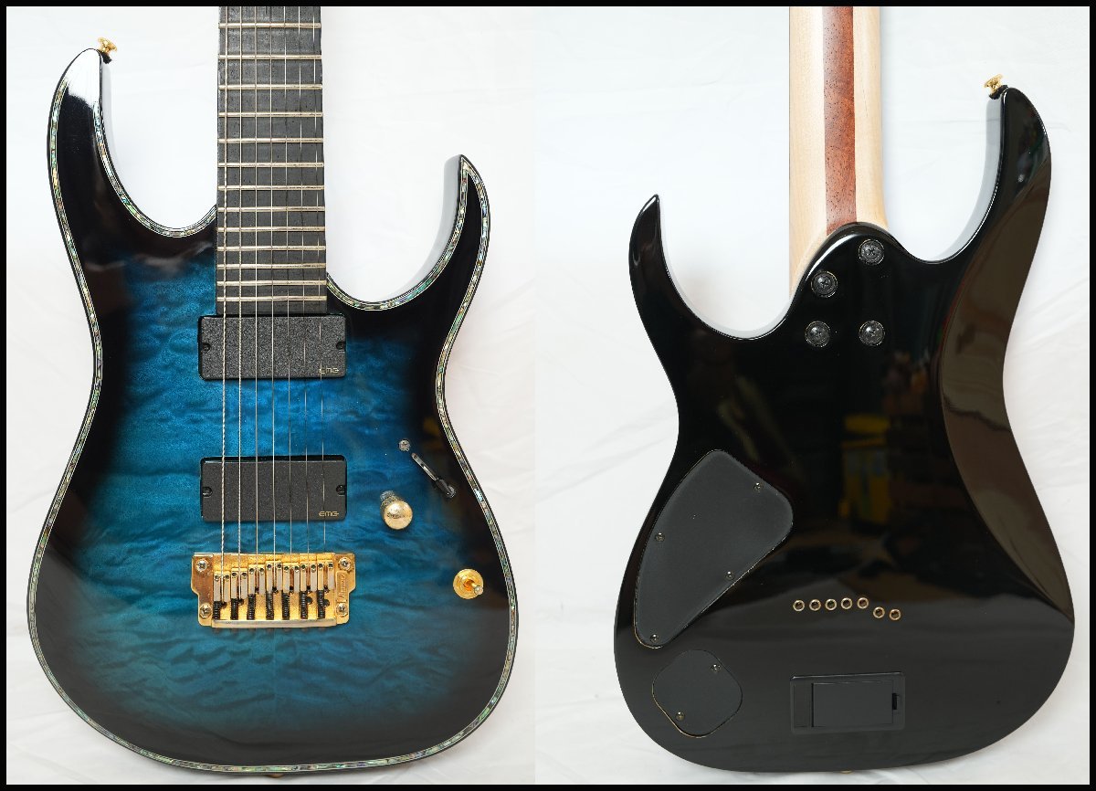 ☆Ibanez☆IRON LABEL RGIX27 FEQM SBS(Sapphire Blue Sunburst) 7弦