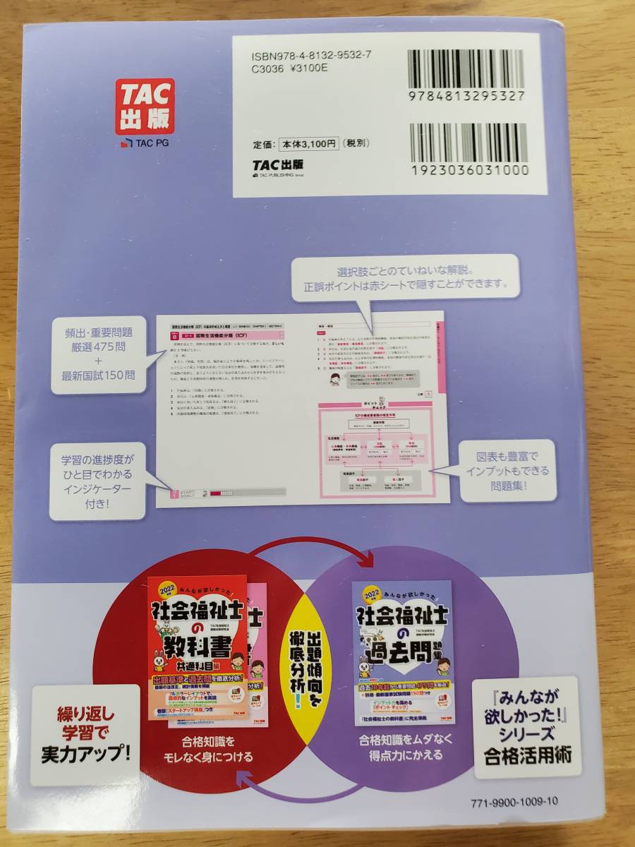 ★ みんなが欲しかった! 社会福祉士の過去問題集(2022年版) TAC社会福祉士 受験対策研究会(著者) TAC出版著 未使用 新品 ですっ♪_画像2