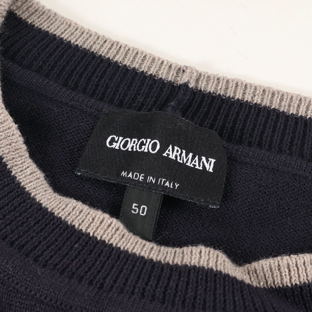 美品 GIORGIO ARMANI ジョルジオアルマーニ ニット カシミア コットン