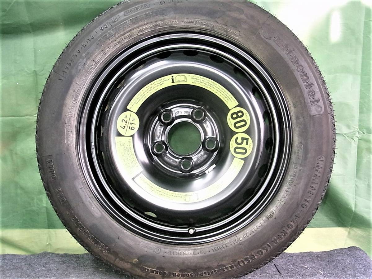 ベンツ. Cクラス W204 純正スペアタイヤ T125/90R16【3.5Bx16】 [A2044000302] テンパータイヤの画像1