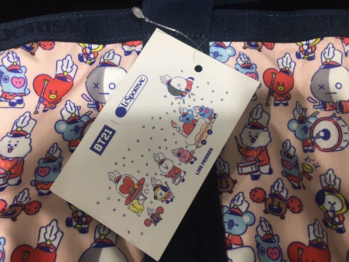 【新品未使用タグ付き】LeSportsac レスポートサック ボストンバッグ ポーチ付き MEDIUM WEEKENDER BT21 BTS