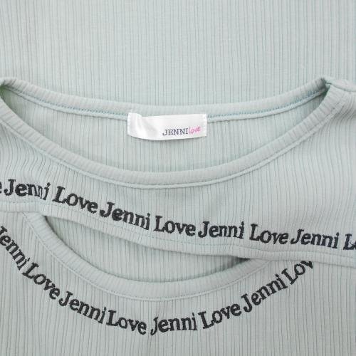 ジェニィ ラブ JENNI love 160㎝ 長袖 Tシャツ カットソー グリーン 系 ロゴ 刺繍 トップス_画像5