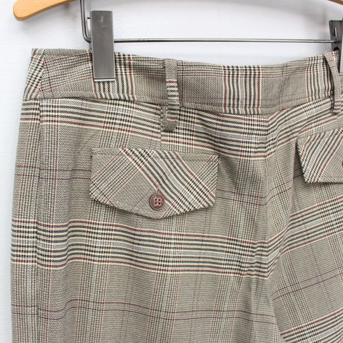 USA VINTAGE CHECK PATTERNED SLACKS PANTS/アメリカ古着チェック柄スラックスパンツ_画像8