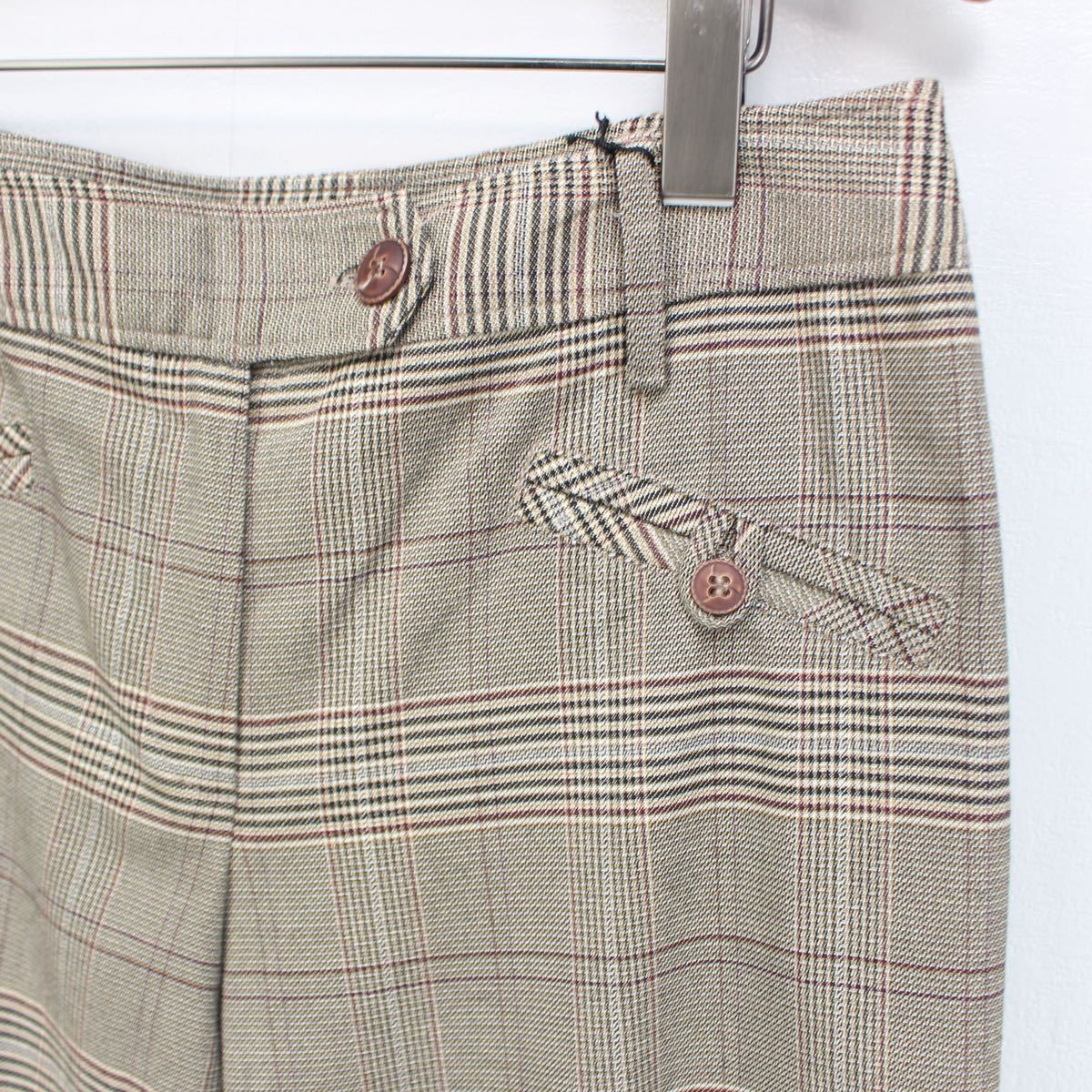 USA VINTAGE CHECK PATTERNED SLACKS PANTS/アメリカ古着チェック柄