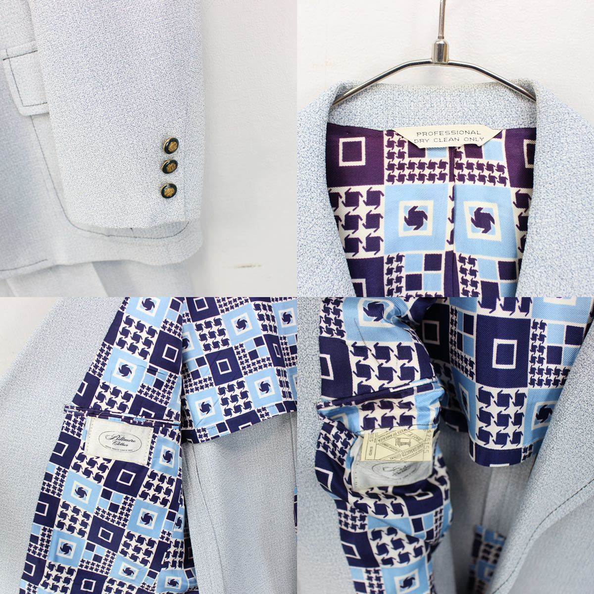 EU VINTAGE 2B DESIGN SET UP SUIT/ヨーロッパ古着2つボタンデザイン