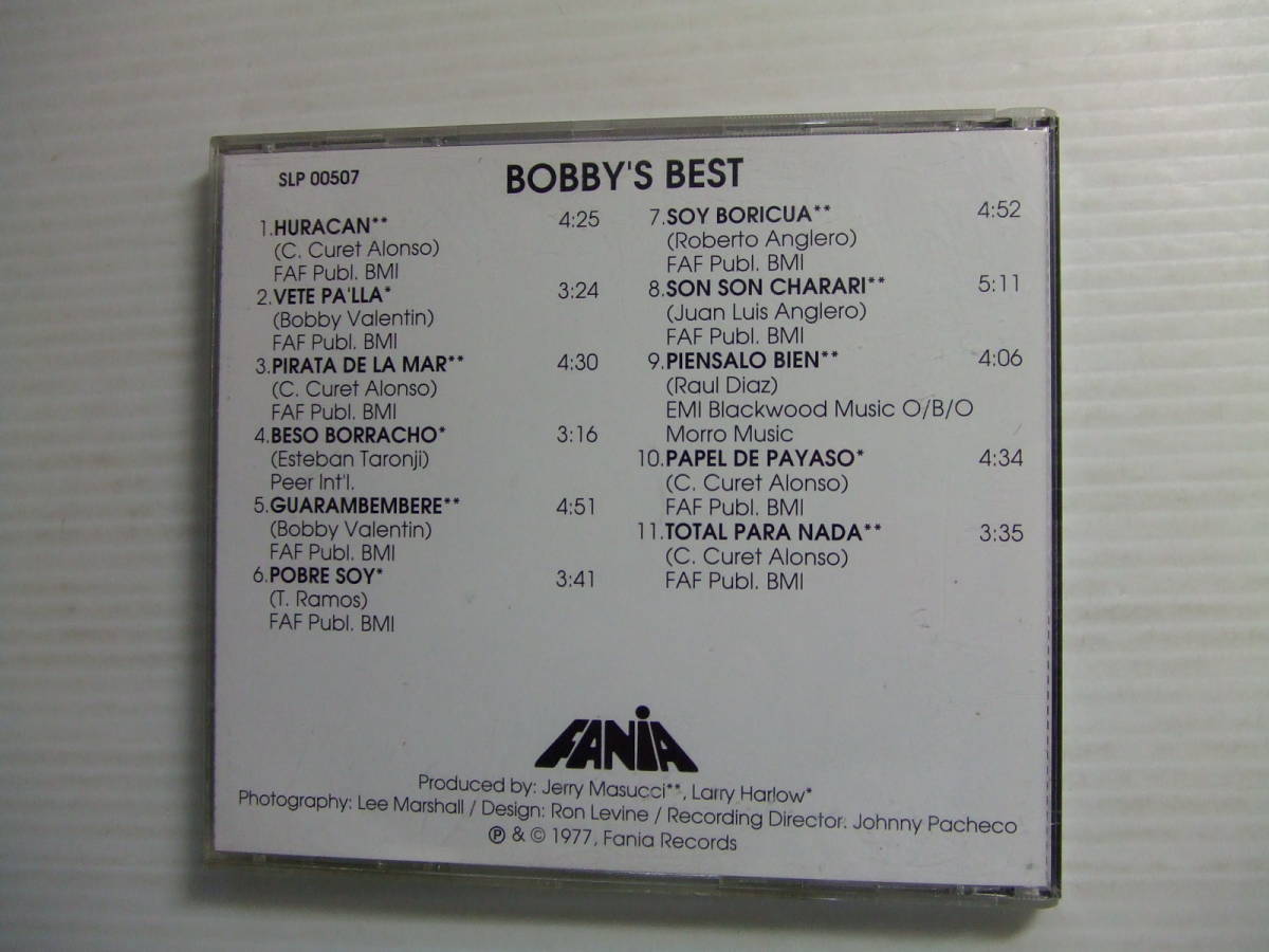 CD★Bobby's Best/ボビー・バレンティン　Bobby Valentin サルサ?輸入盤★8枚同梱送料100円 　　ほ_画像3