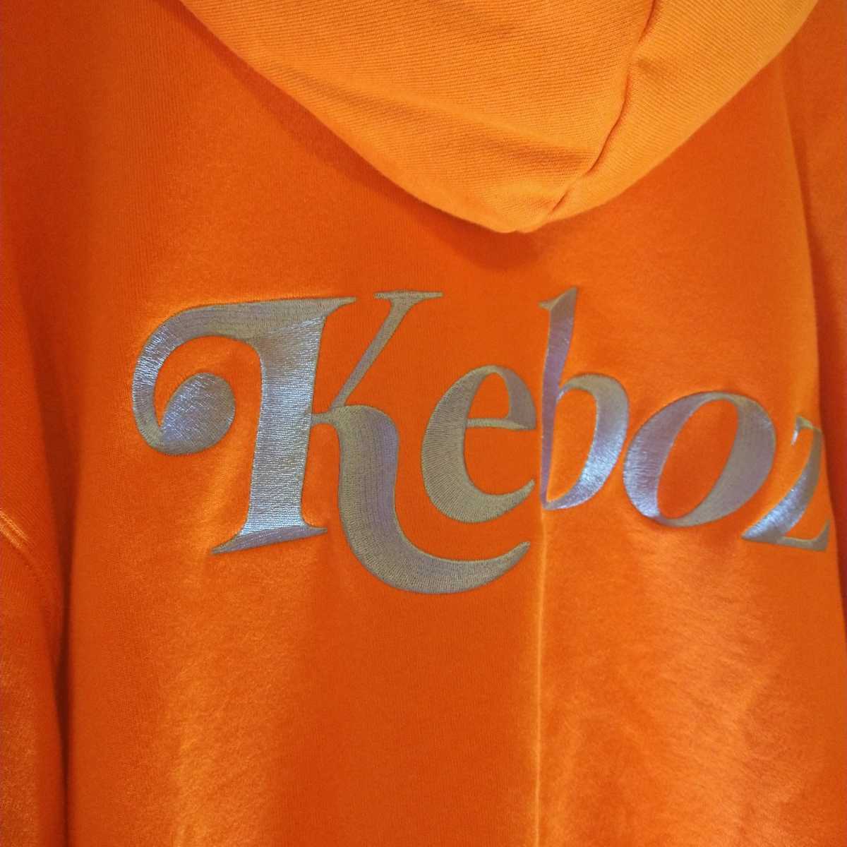 keboz ケボズ パーカー　フーディ　L オレンジ ブルー　刺繍ロゴ　メンズ・レディース・ユニセックス_画像7
