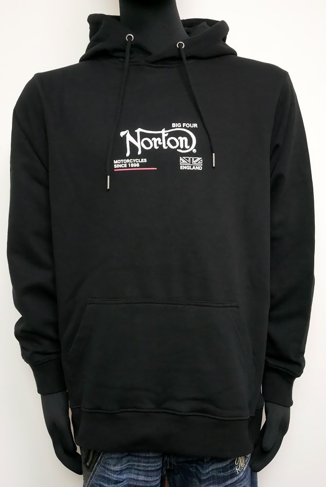 新品 Norton ノートン ベーシックプルパーカー 長袖 トップス 黒 ブラック L 223N1306Ｂ