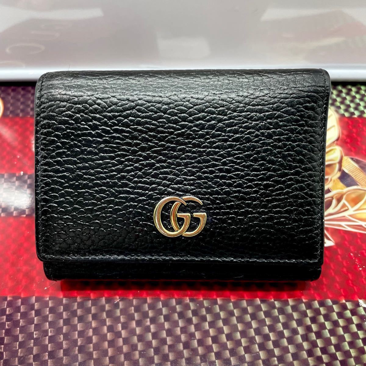 お得格安 値下げ不可 GUCCI グッチ プチマーモント 3つ折り財布 01z2L