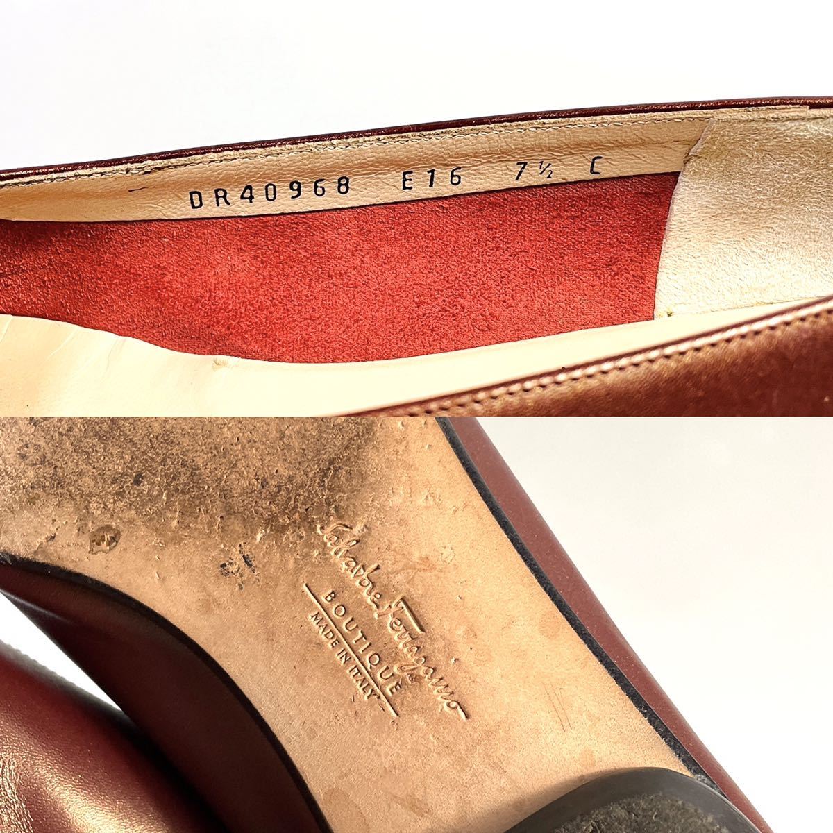 極美品】Salvatore Ferragamo サルヴァトーレ フェラガモ ヴァラリボン