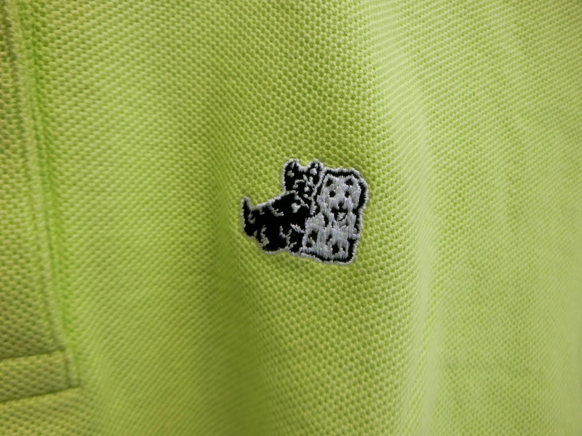 【1円スタート】Black&White(ブラック&ホワイト) ポロシャツ 黄緑 メンズ M ゴルフウェア 2002-0076 中古_画像4