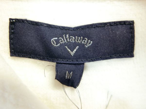 中古 ゴルフウェア Callaway(キャロウェイ) 長袖ポロシャツ 白 メンズ М_画像6