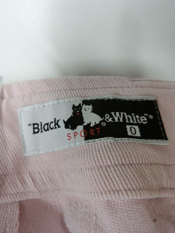 中古 ゴルフウェア Black&White(ブラック&ホワイト) コーデュロイパンツ 薄ピンク レディース 0_画像4