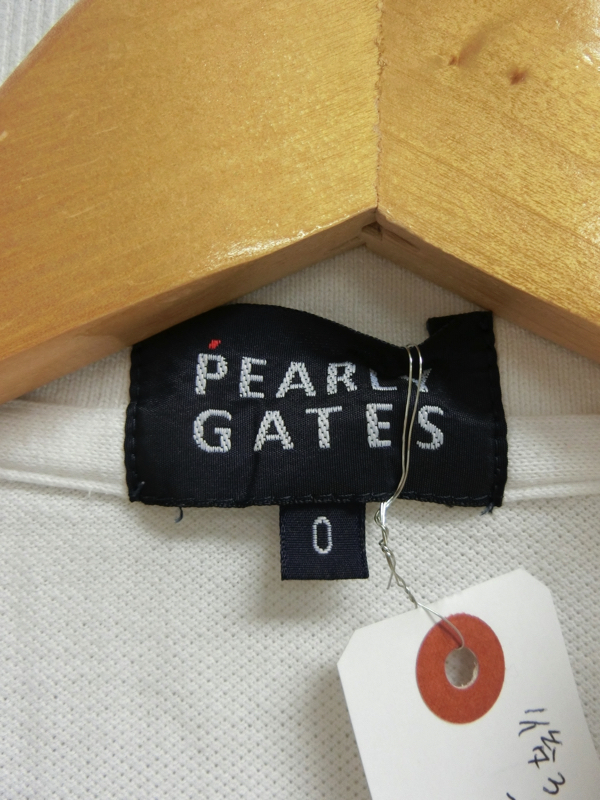 中古 ゴルフウェア PEARLY GATES(パーリーゲイツ) 半袖ポロシャツ 白 レディース 0_画像3