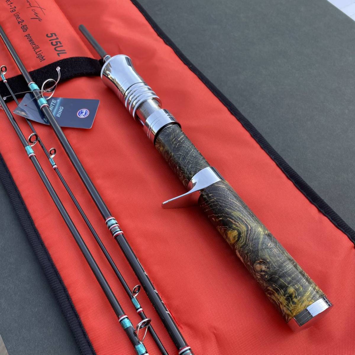 希少 ビルダー 手作り ベイト用 ウッドグリップ カーボンロッド 希少 ビルダー 手作り ベイト用 ウッドグリップ カーボンロッド