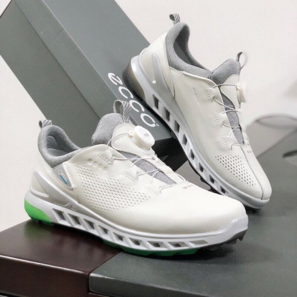 ecco メンズゴルフシューズ (Size:EU39-44) 白×緑 BOA awj.co.id
