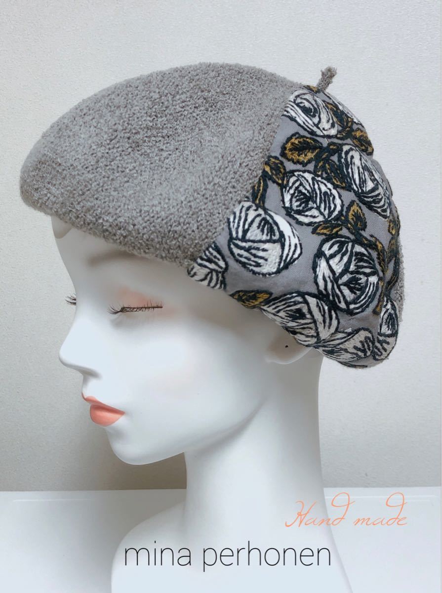 超美品 (SALE)ミナペルホネン ベレー帽 ミナペルホネンrosy