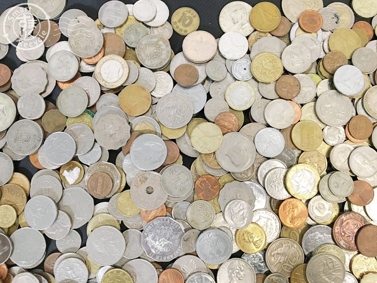 09212229 〇 1円スタート! 外国 硬貨 紙幣 大量まとめ売り 約9kg分